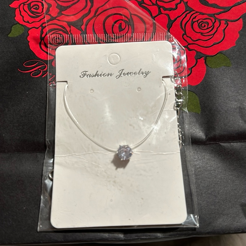 Silver Diamond Necklace